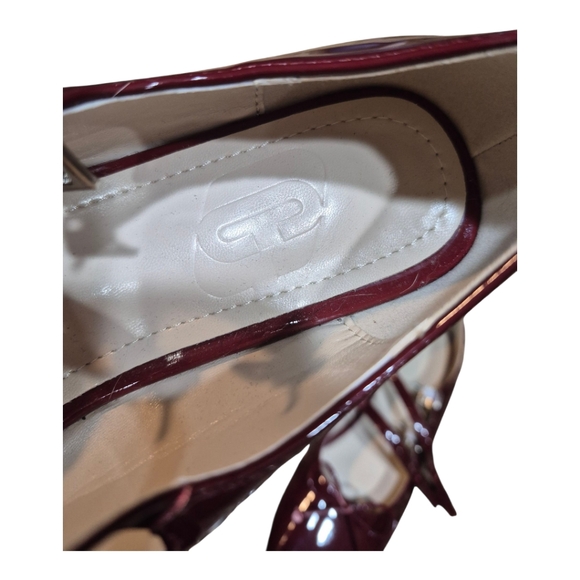 Burgundy Double Strap Ballet Type Flats Size 40 (US 9 To 9.5) MaryJane Flats - Picture 3 of 5